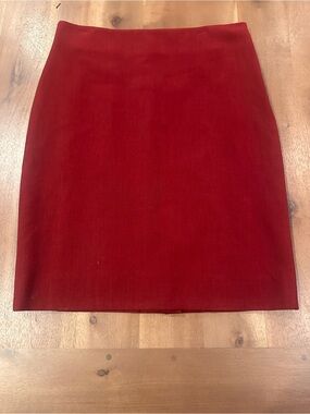 MM.LaFleur Crimson Red Pencil Skirt
